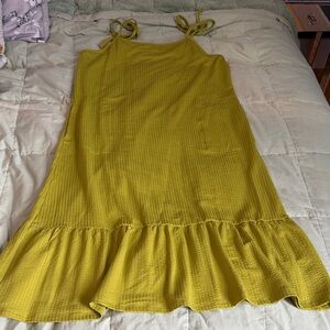 Toad&Co Green Midi Sundress with Ruffle Hem